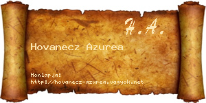 Hovanecz Azurea névjegykártya